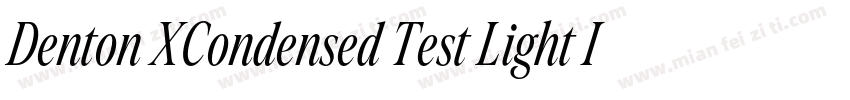 Denton XCondensed Test Light Italic字体转换